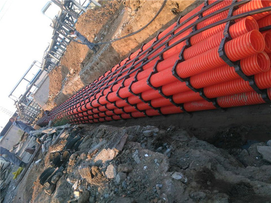 八一水煤漿電廠MPP波紋管施工現場